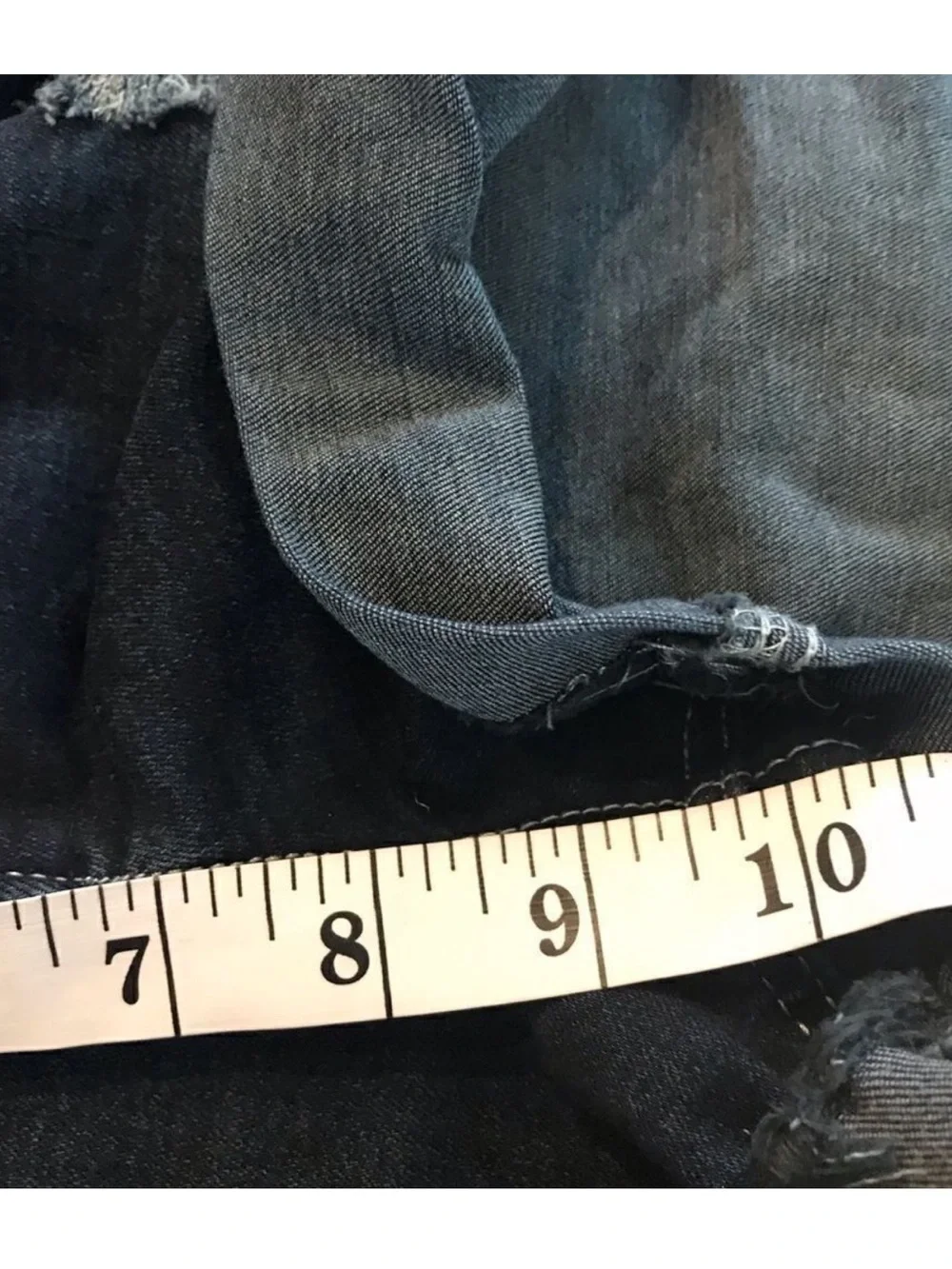 NOBO Dark Wash Distressed Button-Front Jean Shorts